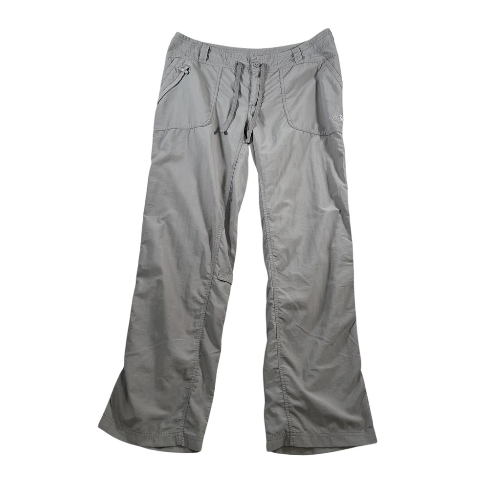 The North Face Womens 14 Gray Nylon Roll Up Hiking Outdoor Cargo Pants Regular